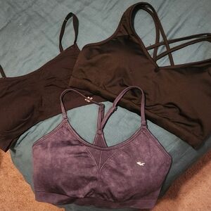 3 Everlast Women's Bras 2 Black and 1 Midnight Blue Sports Bras